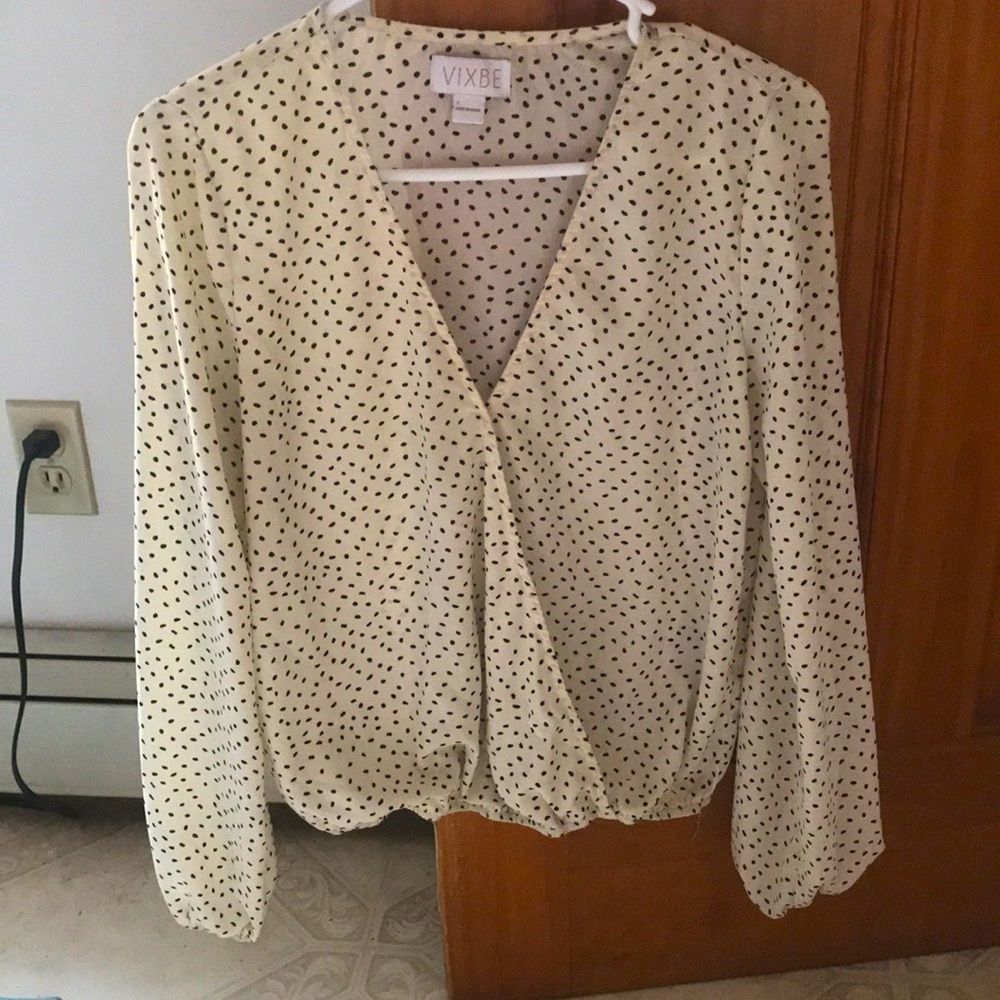Black Speck/Polka Dot Blouse